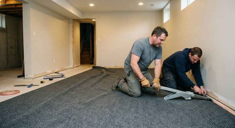Basement Carpet Stretching in Toms River, NJ
