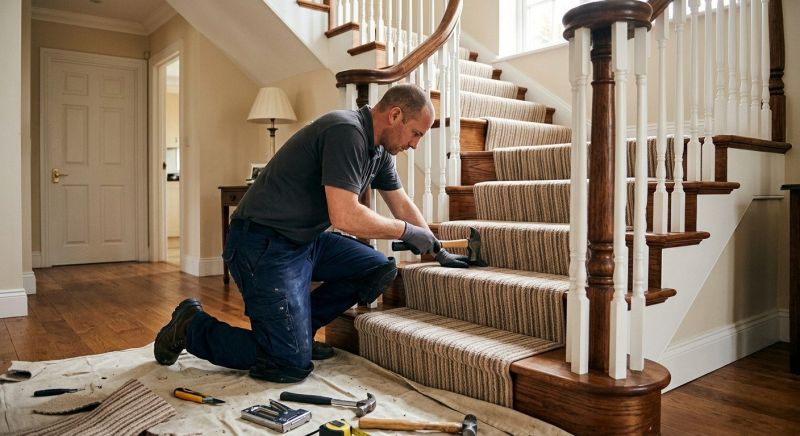 Stair Runner Installation in Ocean County, NJ